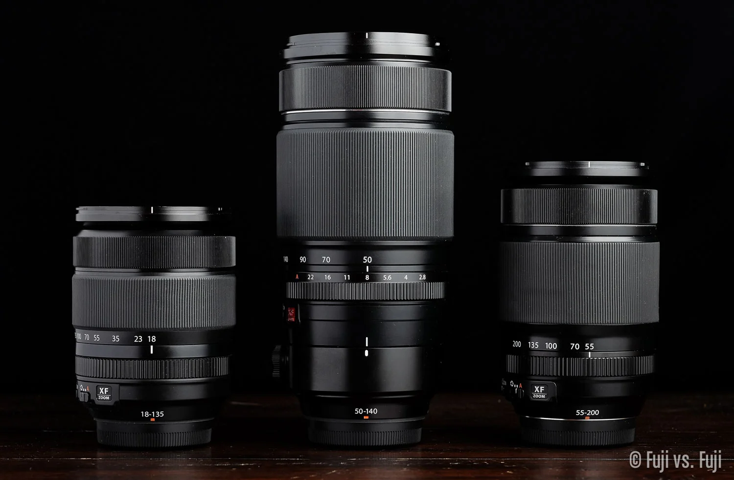 Fuji 18-135mm f/3.5-5.6 vs 50-140mm f/2.8 vs 55-200mm f/3.5-4.8